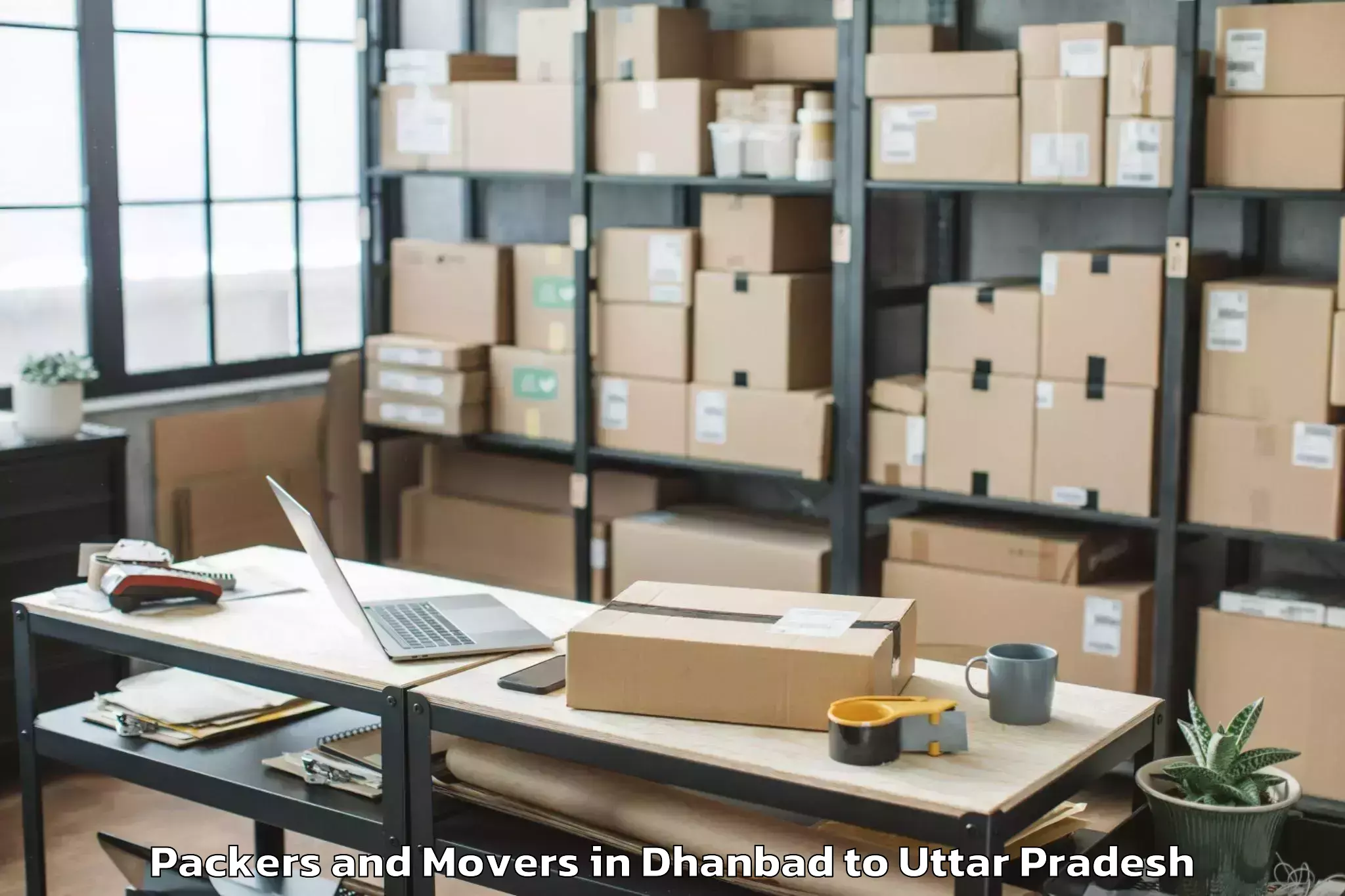 Easy Dhanbad to Etah Packers And Movers Booking